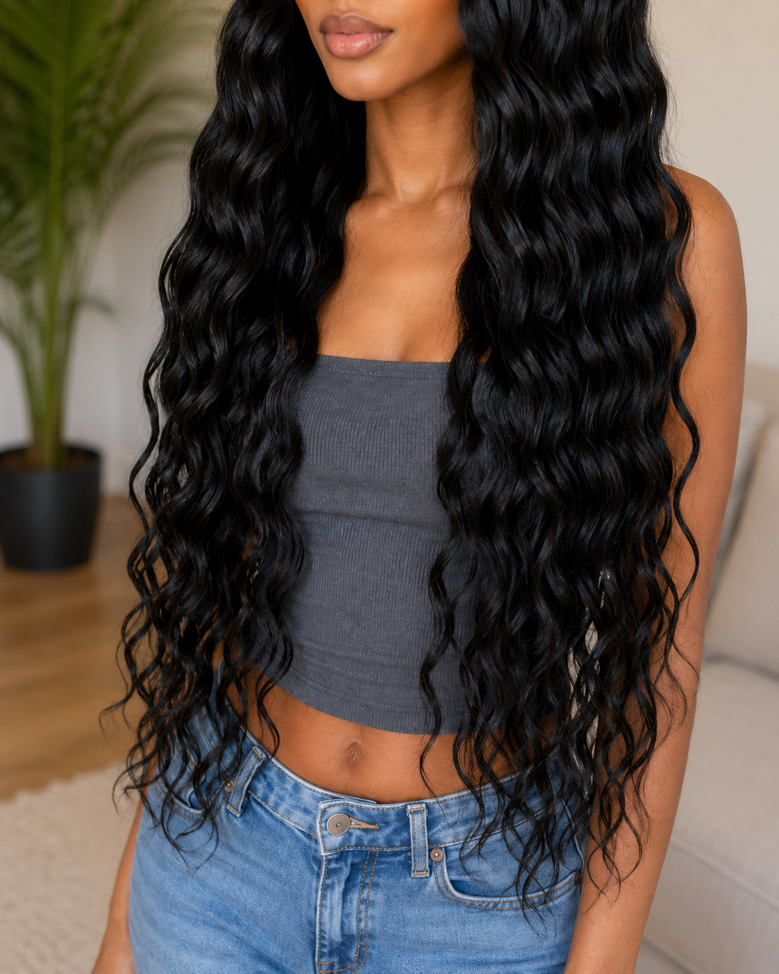 Glueless 11×6 HD Lace 42-Inch Natural Black Body Wave Wig · New39