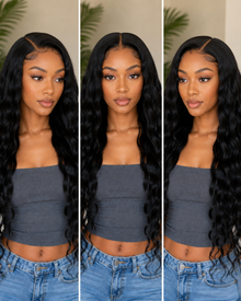 Glueless 11×6 HD Lace 42-Inch Natural Black Body Wave Wig · New39