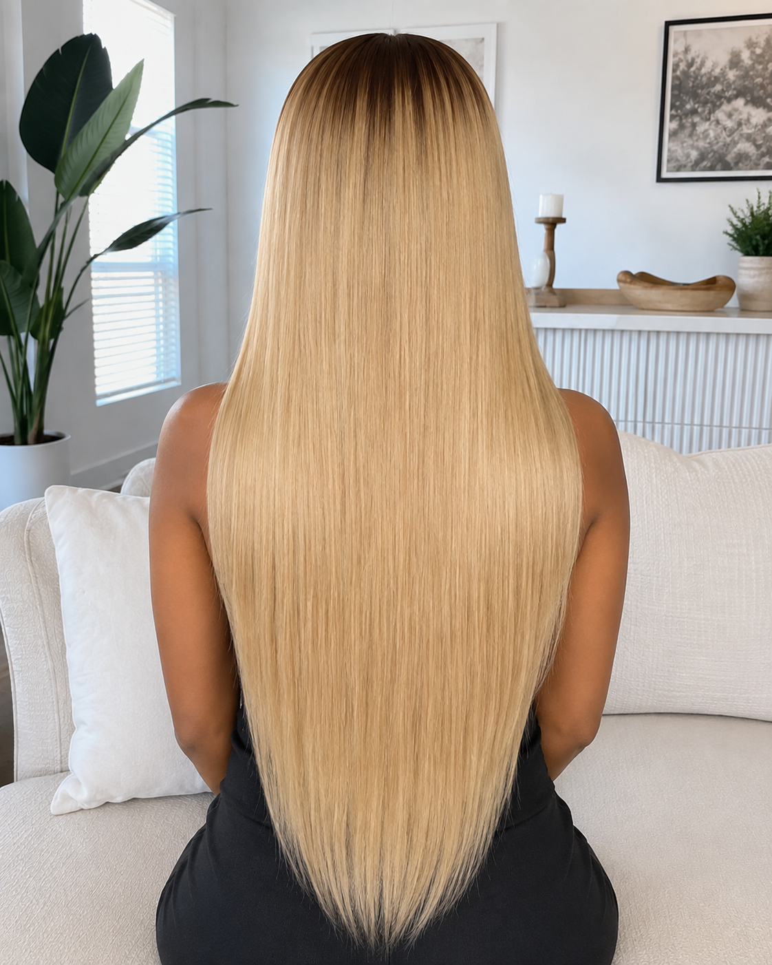 Glueless 11×6 HD Lace Cinnamon Blonde Straight Wig · New49