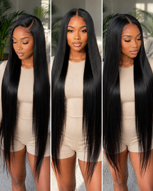 Glueless 11×6 HD Lace 42-Inch Natural Black Straight Wig · New38