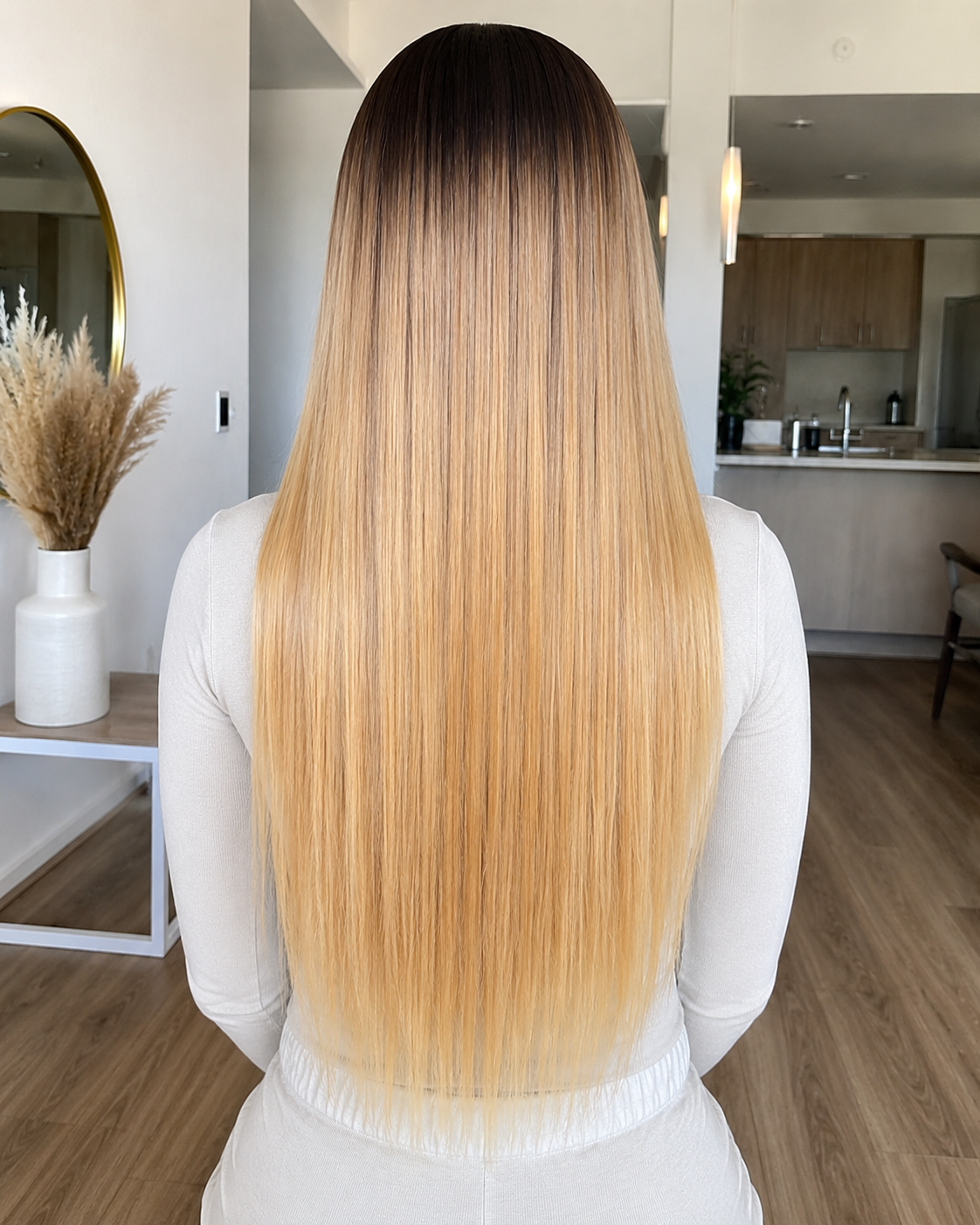 Glueless 11×6 HD Lace Honey Ombre Straight Wig · New54