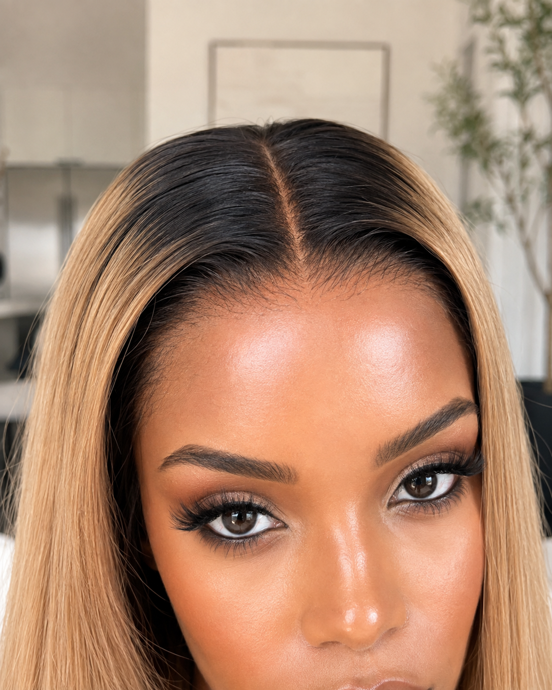 Glueless 11×6 HD Lace Blonde Ombre Straight Wig · New42