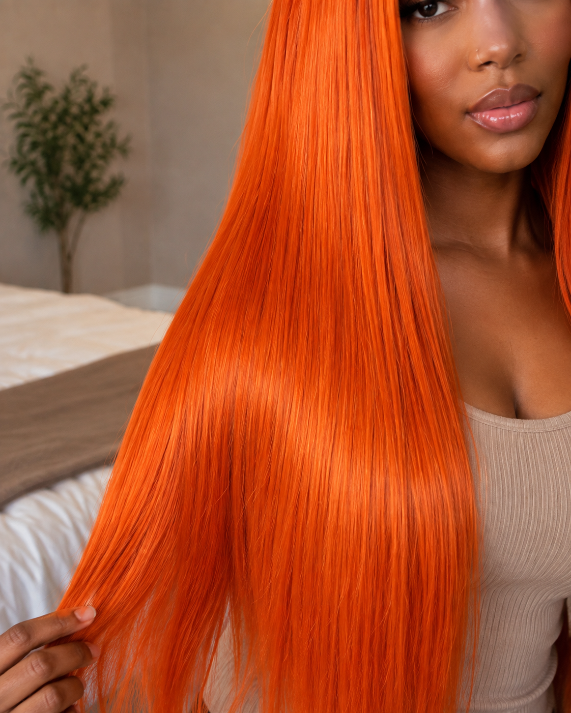 Glueless 11×6 HD Lace Copper Ombre Straight Wig · New52