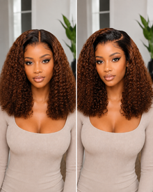 13×6 HD Lace Brown Ombre Curly Wig · New28