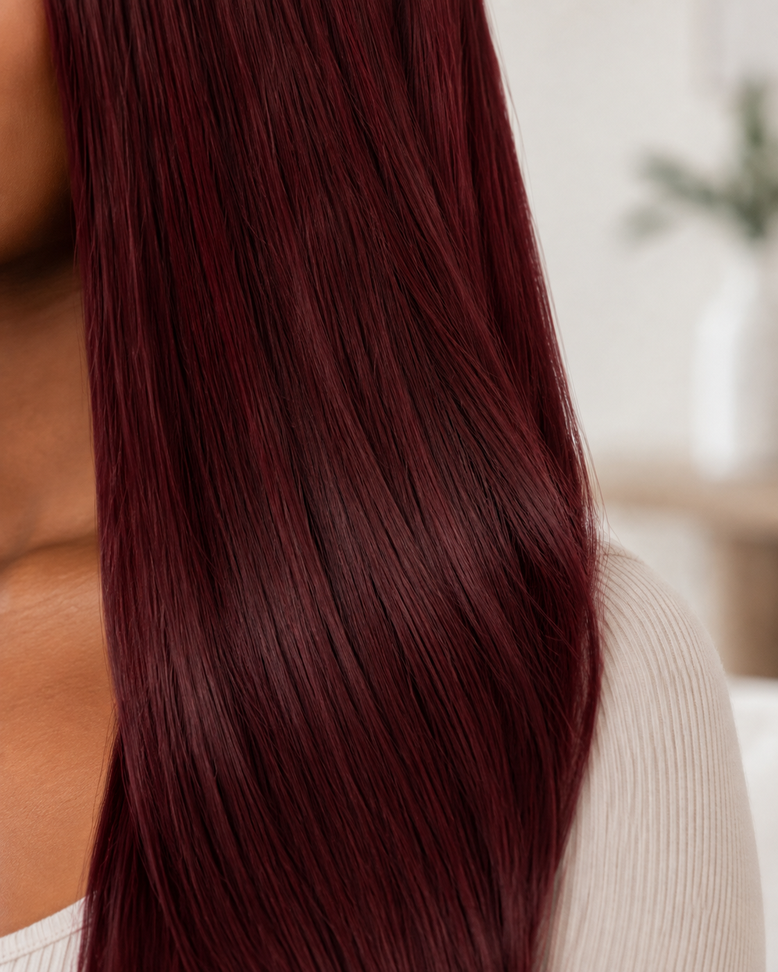 Glueless 11×6 HD Lace Burgundy Ombre Straight Wig · Color16