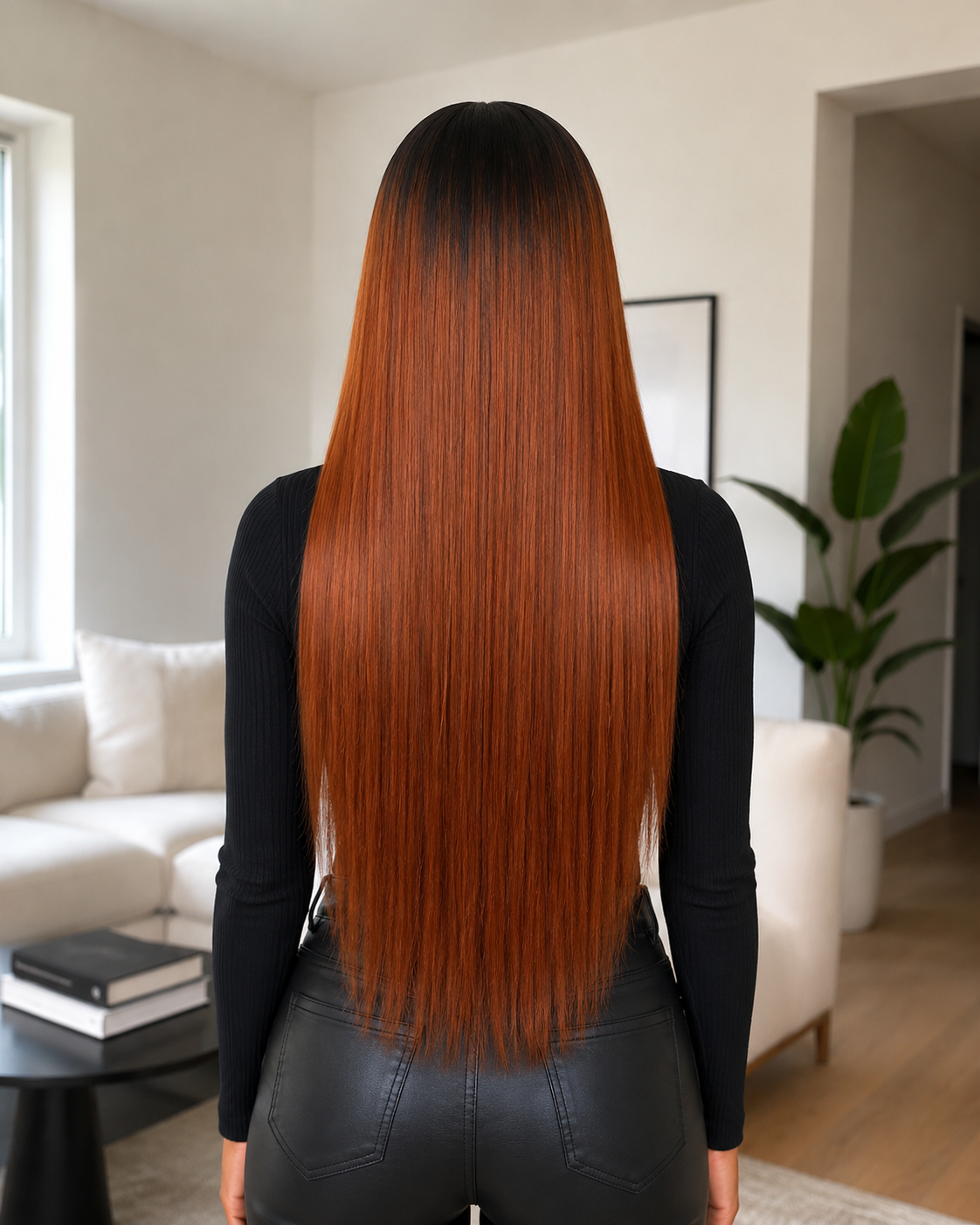 Glueless 11×6 HD Lace Caramel Ombre Straight Wig · New46