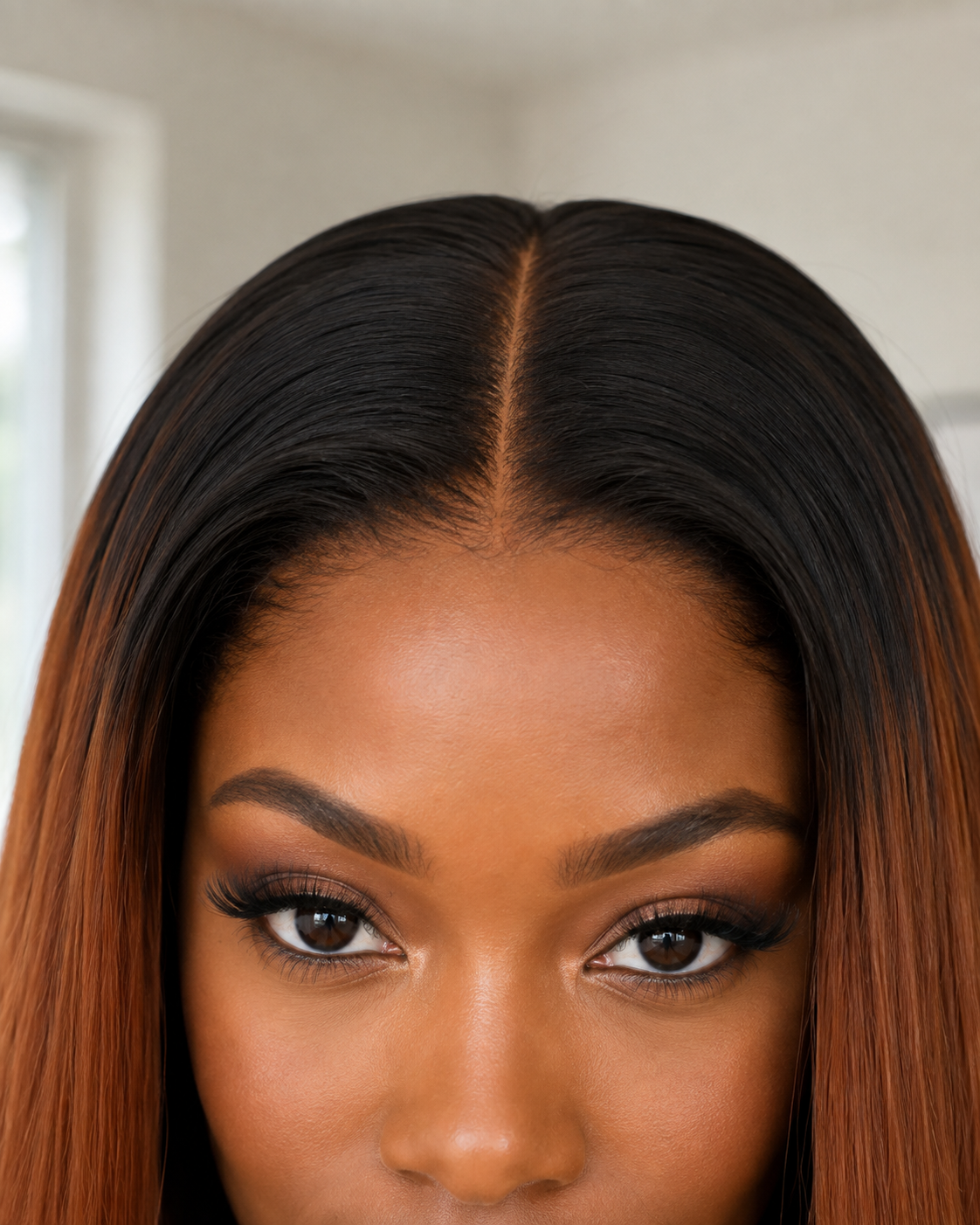 Glueless 11×6 HD Lace Caramel Ombre Straight Wig · New46