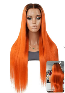 Glueless 11×6 HD Lace Copper Ombre Straight Wig · New52