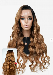 Glueless 11×6 HD Lace Copper Brown Ombre Body Wave Wig · New47